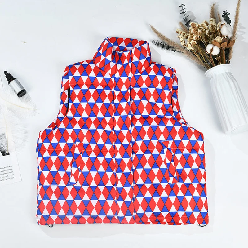 2023 new down jacket vest cotton-padded coat women's short stand-up collar coat warm loose versatile and thick shopping brand