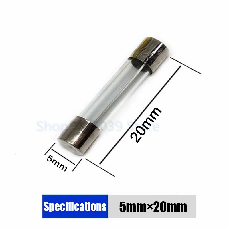 10Pcs 5*20mm Glass Fuse 250V 0.1A 0.2A 0.25A 0.3A 0.5A 1A 2A 2.5A 3A 4A 5A 6A 7A 8A 10A 15A 20A 25A 30A Glass Fuse Quick break