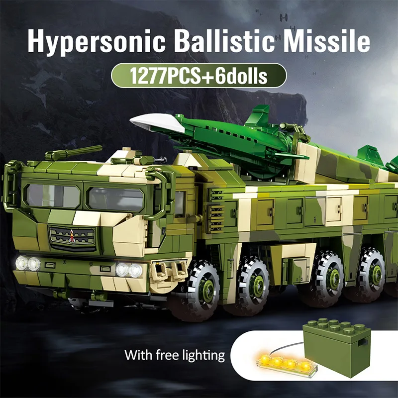 SEMBO WW2 Missile Trucks Vehicle Model Building Blocks City Military Battle Army Car Soldier Figures Bricks Toys For Children