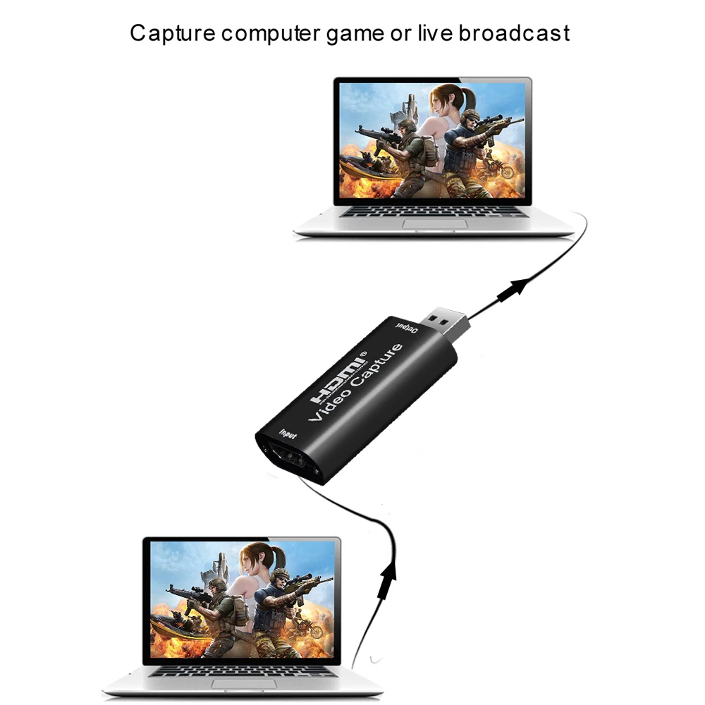 Captura de vídeo compatible con HDMI, tarjeta de transmisión en vivo, caja de grabación de Audio para PS4, XBOX, teléfono, juego, DVD, cámara HD, 4K, USB 2,0