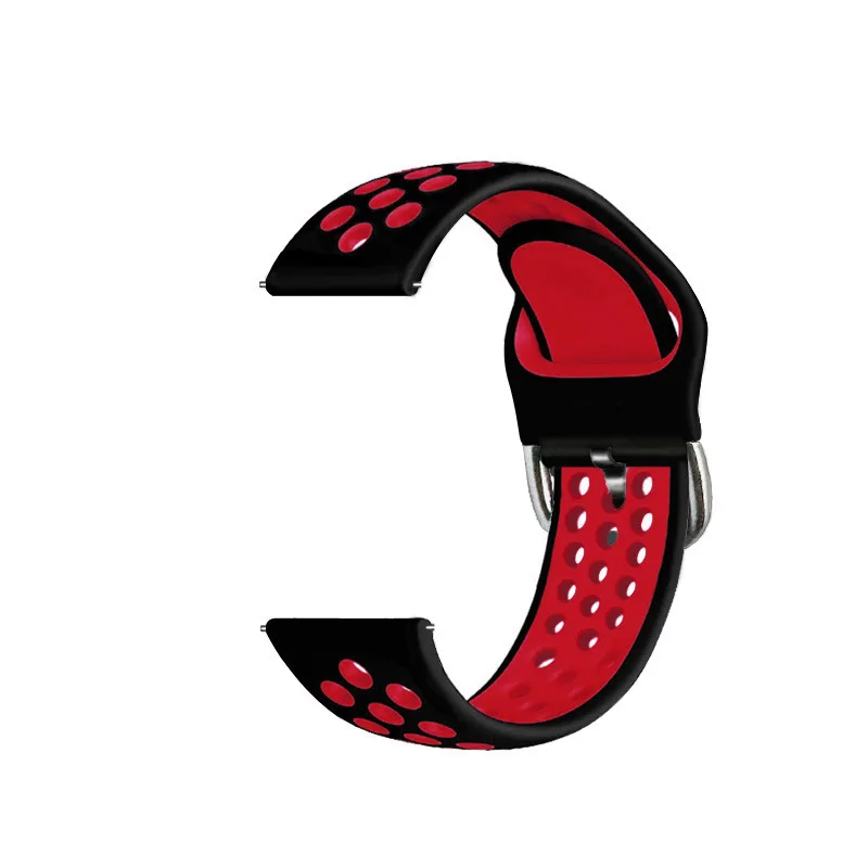 Pulseira de silicone para huawei watch gt 2 pro, pulseira de reposição com 22mm, acessório de cor dupla