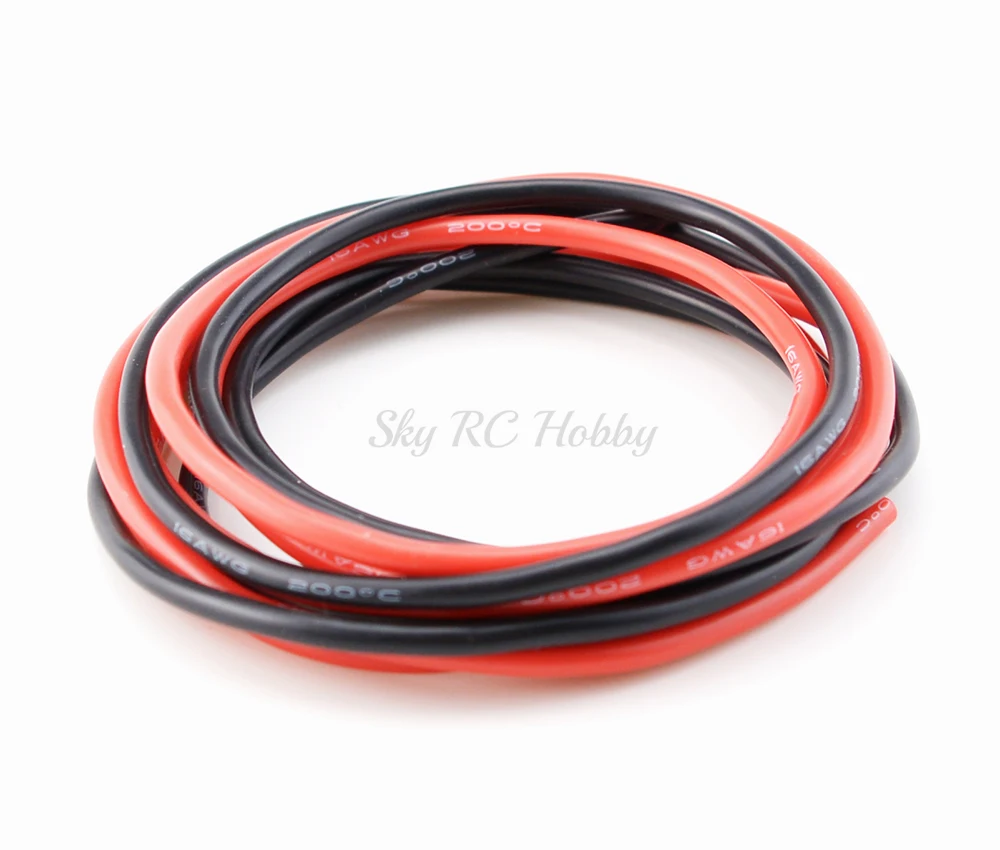 5 meter Red + 5meter Black Silicon Wire 12AWG 14AWG 16AWG 18AWG 20AWG 22AWG 24AWG 12 14 16 18 AWG Silicone Silica Gel Wire Cable