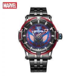 Disney Official Marvel Spider Man Mens Swiss RONDA Quartz Movement Casual Wristwatch Sapphire Crystal 50M Waterproof Calendar