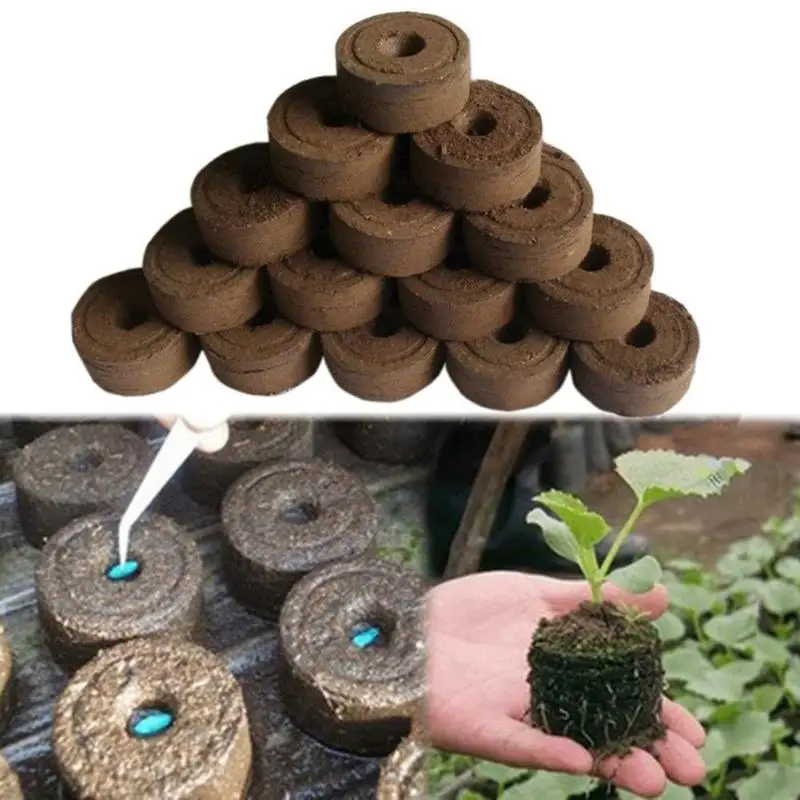 New 1/5/10pcs Nursery Soil Garden Flowers Planting The Soil Plant Tool resin flower pot  Seedlings Peat Cultivate Seed Migration