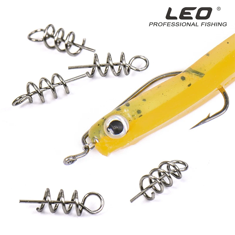 50-100pcs/Bag 14mm Stainless Steel Soft Bait Pin Worms lure Fishing Pin Spring Fixed Lock Crank Hook Connect Latch Needle LEO