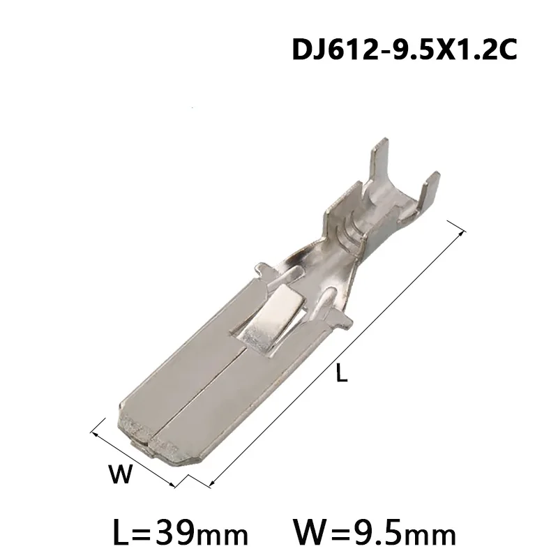 2000Pcs 9.5MM Tinned Automotive Copper Crimping Terminal Male Wire Harness Cable Connector Pins Car Terminals DJ612-9.5×1.2C