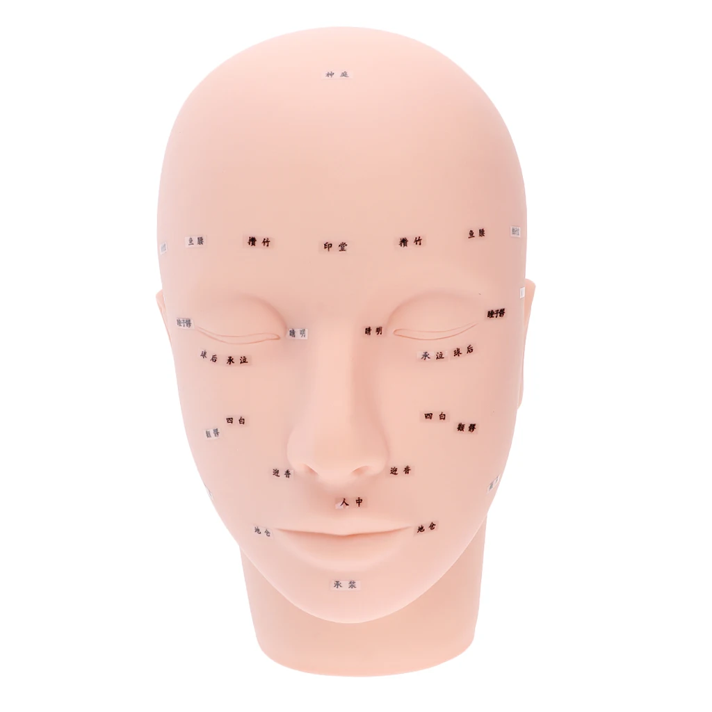 

Soft Mannequin Training Head With Acupoints Eyelash Makeup Massage Practice