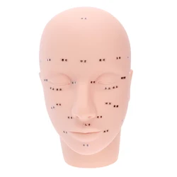 Soft Mannequin Training Head With Acupoints Eyelash Makeup Massage Practice