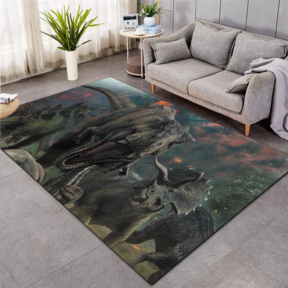 dinosaur Shaggy Anti-Skid Floor Mat 3D Carpet Non-slip rug Dining Room Living Room Soft Child Bedroom Mat Carpet Home Decor 016