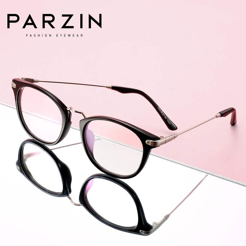 PARZIN Glasses Women men Frames Optics Myopia Retro Prescription Glasses Vintage Accessories Lentes Opticos Para Mujer 5025