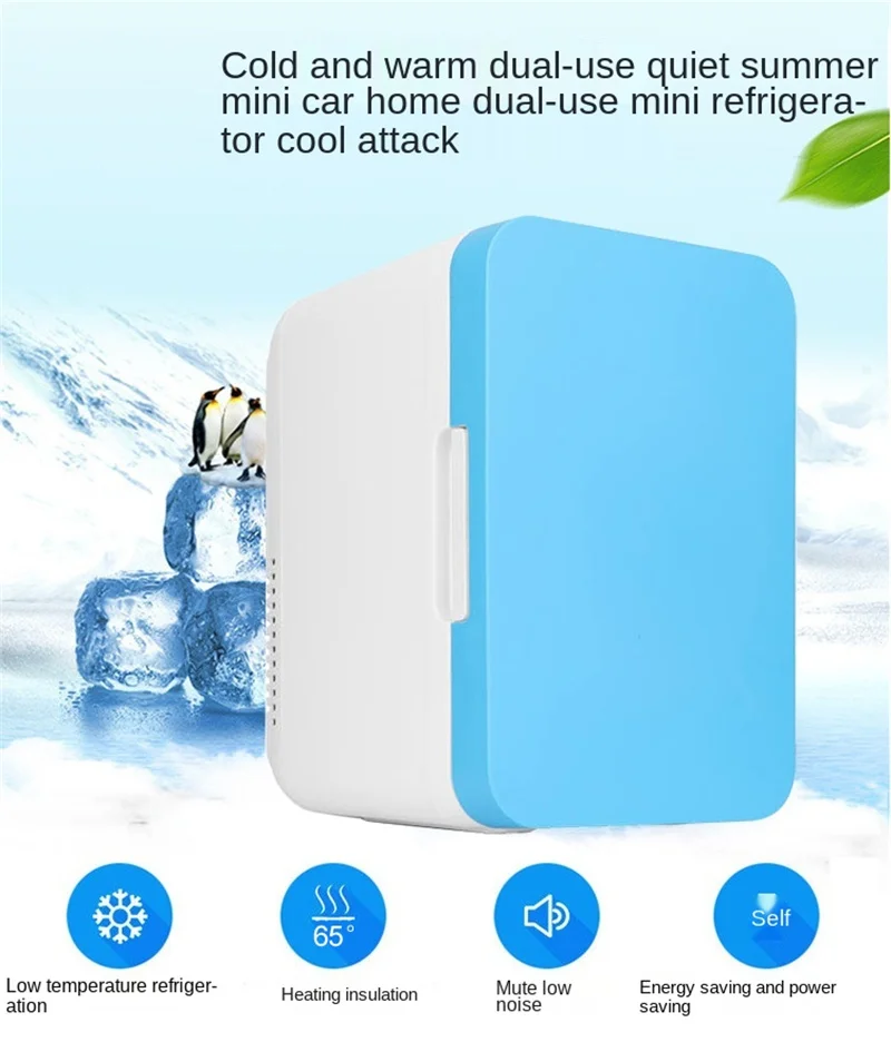 

8L Makeup Fridge Mini Refrigerator Cooler and Warmer Constant Temperature Skincare Preservation Home Car Use Compact Glass BX40