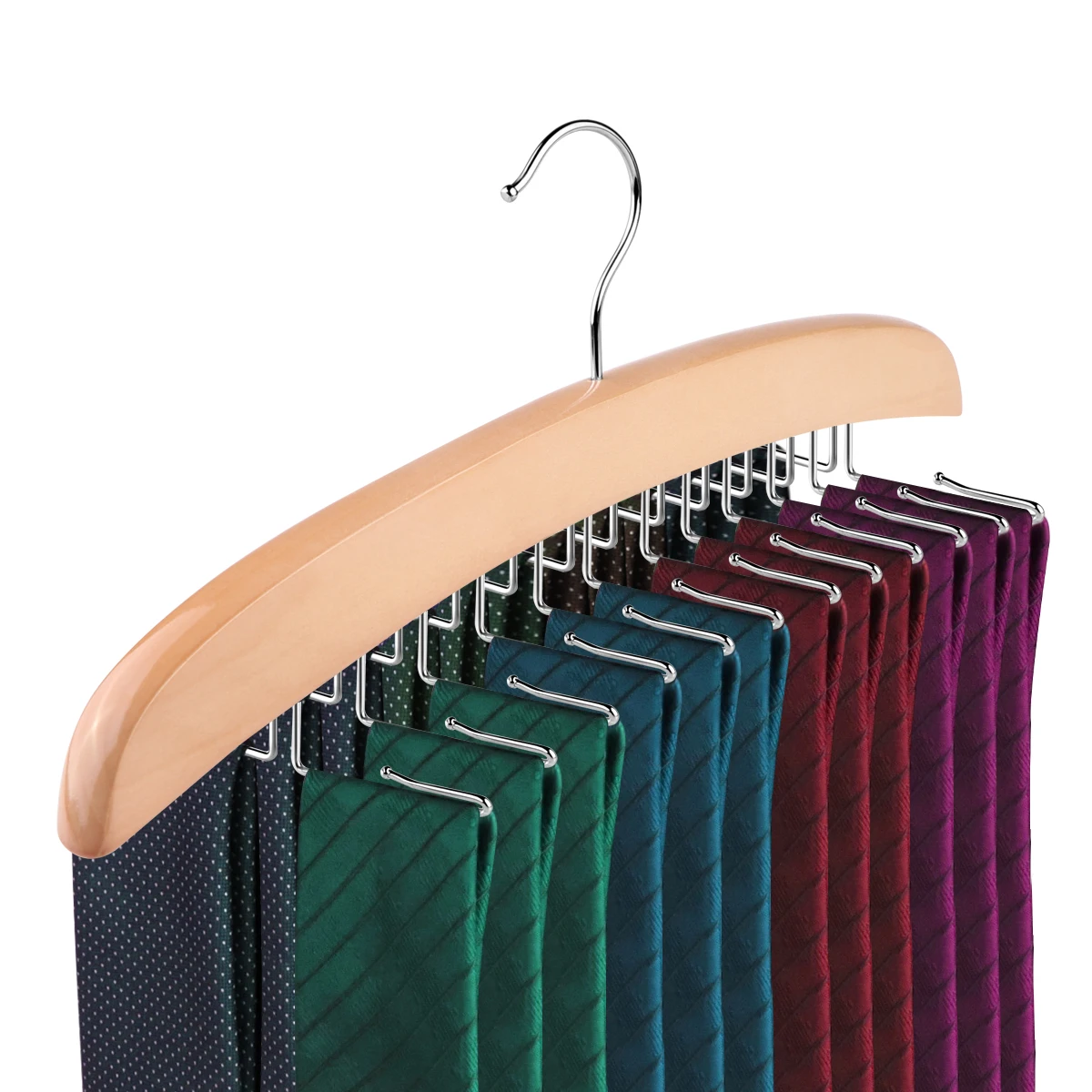 

24 Hooks Belt Storage Rack Hanging Tie Shelf Closet Shelves Organizer Multifunctional Wardrobe Space Saver Scarf Storage Rack