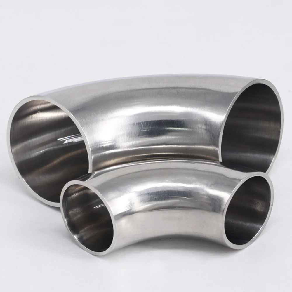 

89/102mm OD 304 Stainless Steel Sanitary Butt Weld Elbow 90 Degree Pipe Fitting For Home Brew Wine Beer