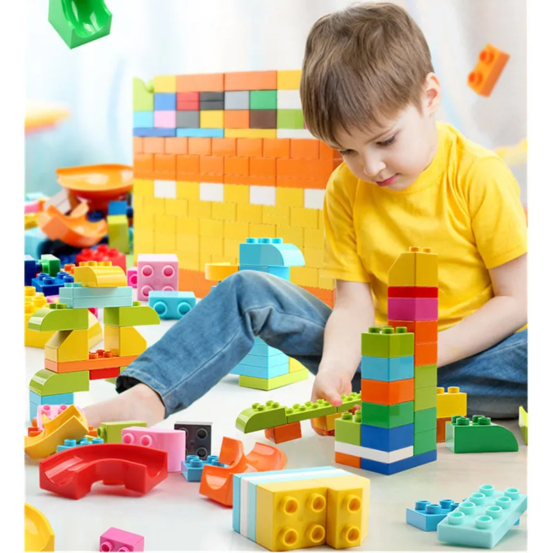 Bulk Big Marble Race Run Track Classic Basic Building Blocks Compatible Complementary Parts Slide Bricks Accessory Toys Gift