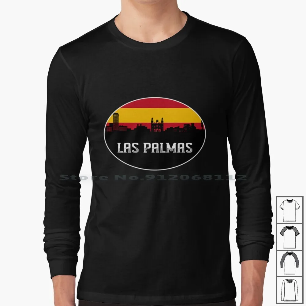 Skyline Silhouette Souvenir Spain Flag Long Sleeve T Shirt Skyline Silhouette Souvenir City Map Spain Spain Travel Landmark