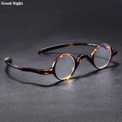 TR90 Samrt Reading Glasses Portable Anti Blue Retro Fashion Eyeglass Mens Round Glasses Eyewear Readers+1.5+2+3.5+4