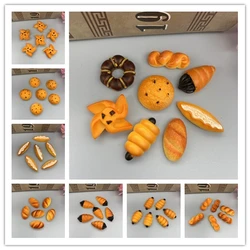 Resin Simulation Bread Miniature Hot Selling Kawaii Bread Scrapbooking Crafts For DIY Phone Earrings Accessories