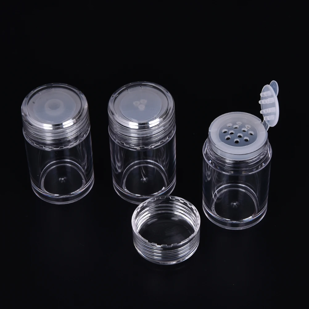 1PCS 10ml Loose Powder Jar With 1/3/12 Holes Refillable Bottles Nail Powder Bottle With Sifter Nail Glitter Powder Container