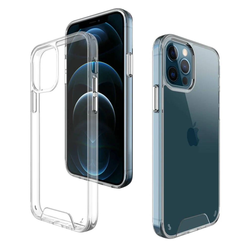 Luxury Flexible Soft TPU Clear Cell Phone Cases Drop-resistant Transparent Back Cover for iphone 11 12 Pro Max