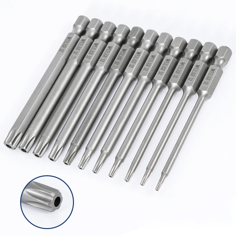 1/4 "Hex Shank Torx Screwdriver Bits 150Mm Obeng Magnetik Torx Screw Driver Bits