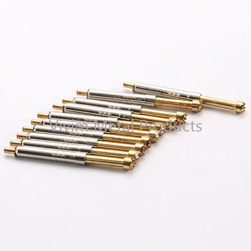 

10/50pcs 38mm Probe Needle Thimble Spring Tension Test Probe Plum Head Nine Tooth Integrated Needle PH-5H Test Glod Tool