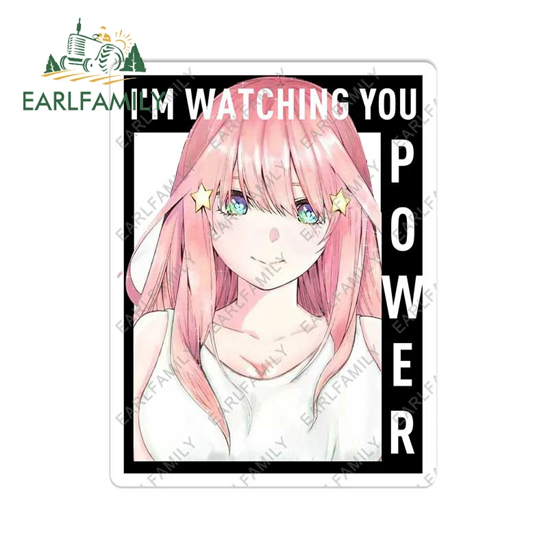 EARLFAMILY 13cm x 10cm for Anime Sticker Funny I'm Watching You Anime Decal Laptop Window Car Stickers