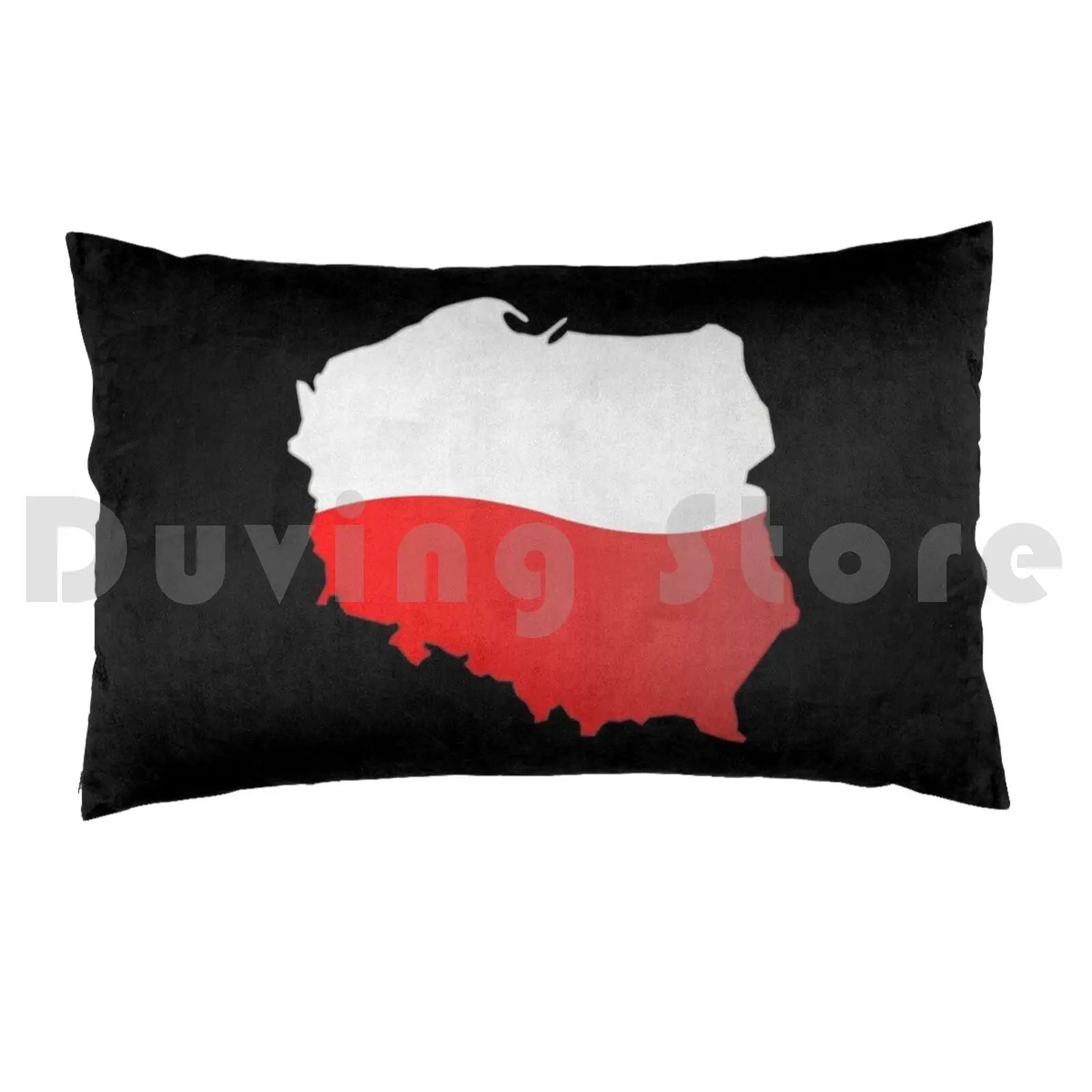 Poland Flag MapPillow case Poland Flag Map