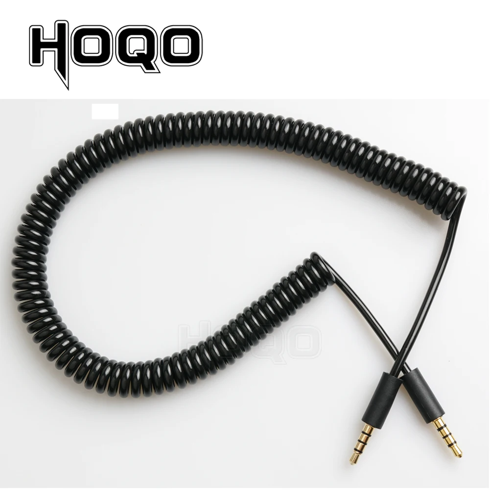 Cable en espiral de 1/8 TRRS a 3,5mm, Conector de resorte para RODE Sc7 de VIDEOMIC GO, Micro micrófonos tipo Video