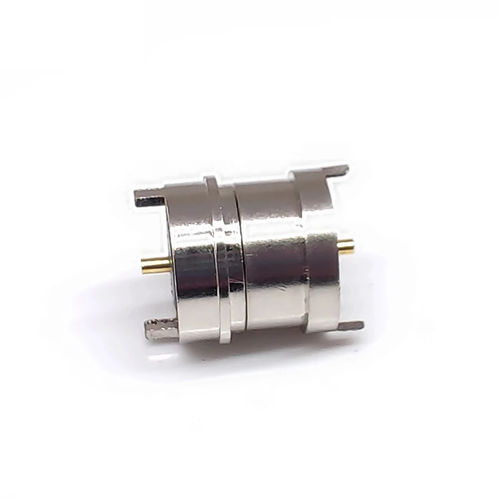 1 pares mini forma circular 8.5mm diâmetro conector magnético pogo pino fêmea macho 1 polo 3a led inteligente carga de energia eletrônica