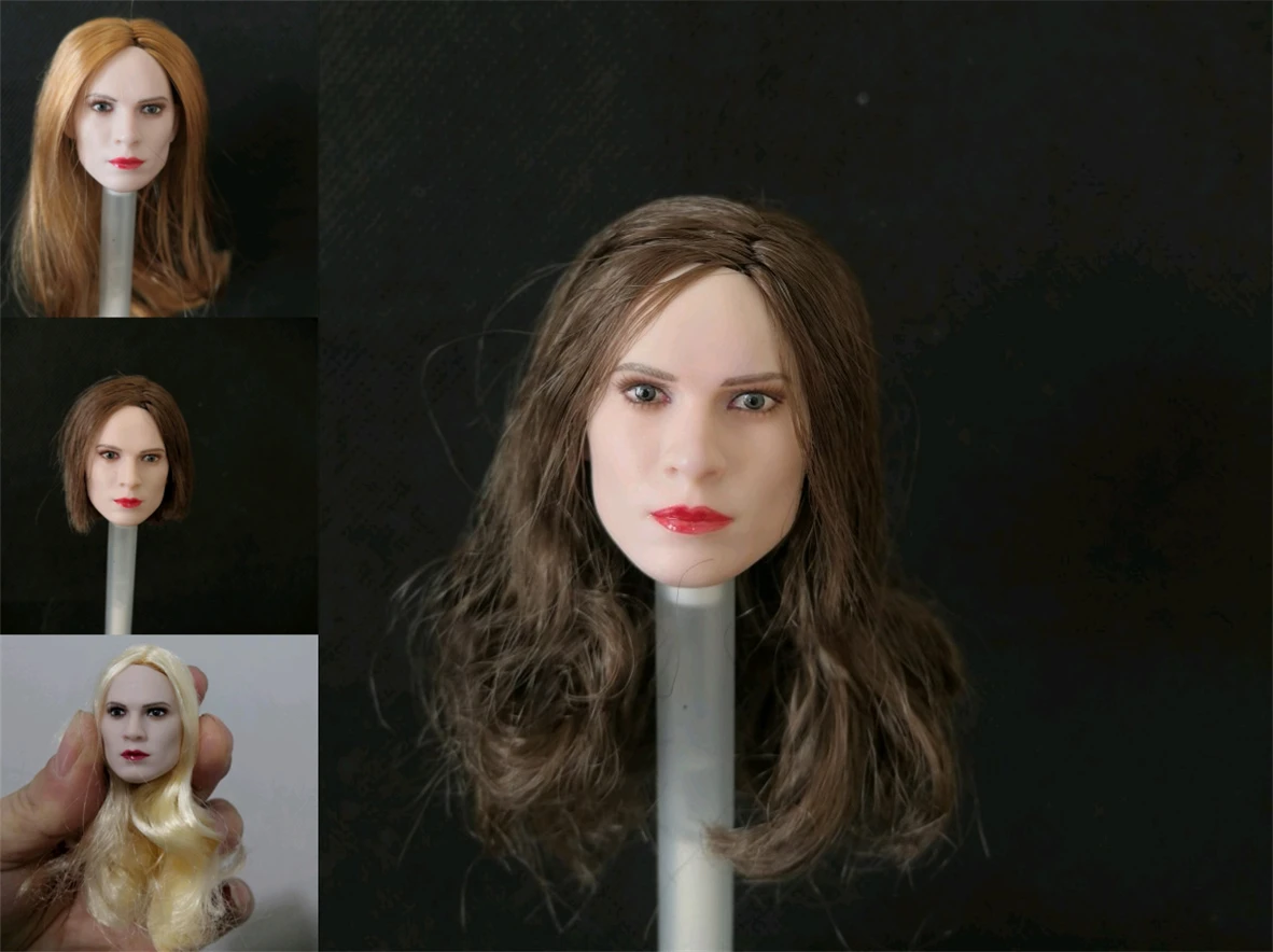 

1/6 Scale Margaret Peggy Carter Agent Carter Hayley Atwell Head Sculpt Plant Hair Girl Head Model Fit 12'' TBLeague Pale Figure