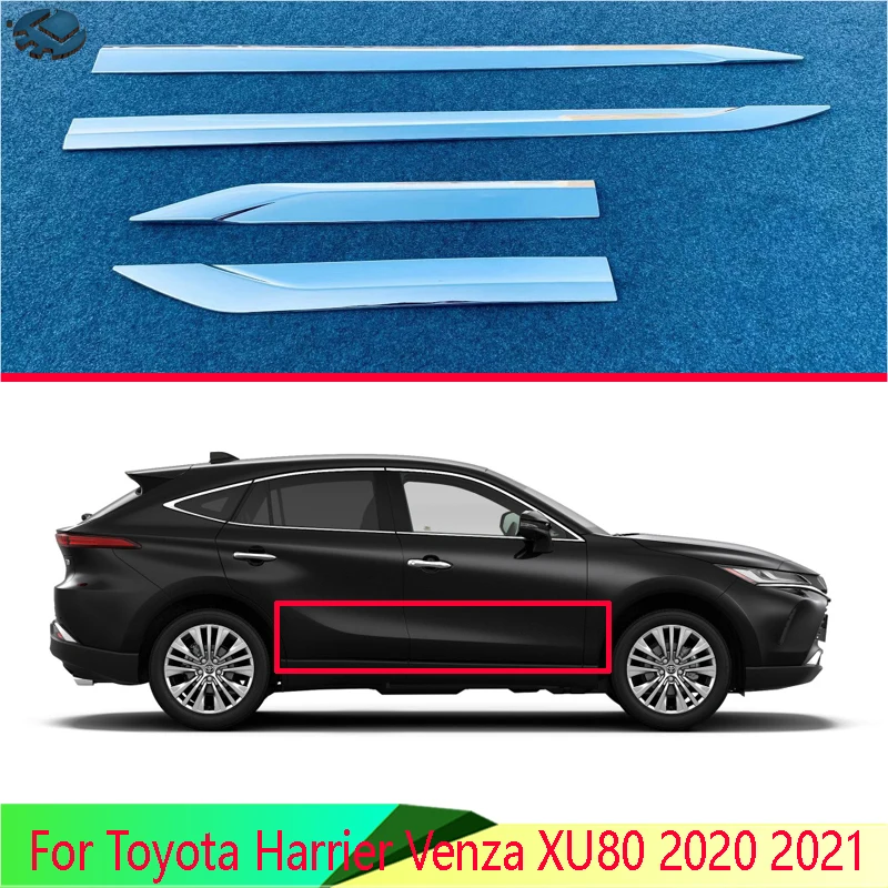 For Toyota Harrier Venza XU80 2020 2021 Car Accessories ABS Chrome Side Door Body Molding Moulding Trim