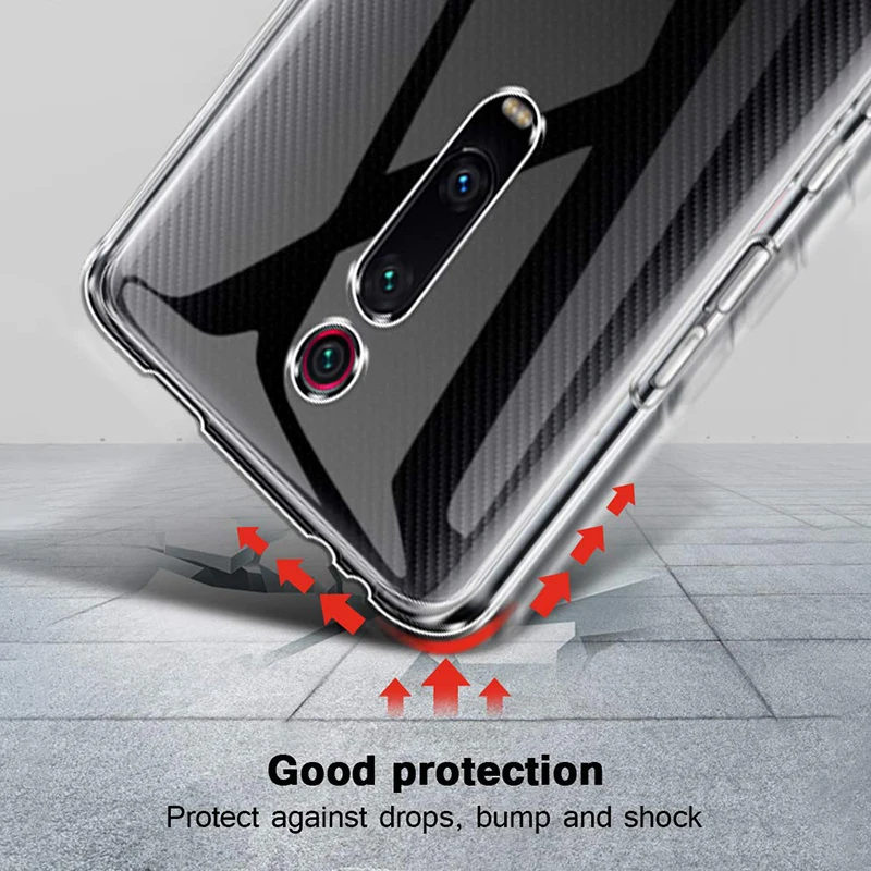 Étuis en Silicone souple Transparent TPU pour Xiaomi Redmi K20/K20 Pro coque de téléphone couverture arrière protection complète RedmiK20Pro K20Pro 2019