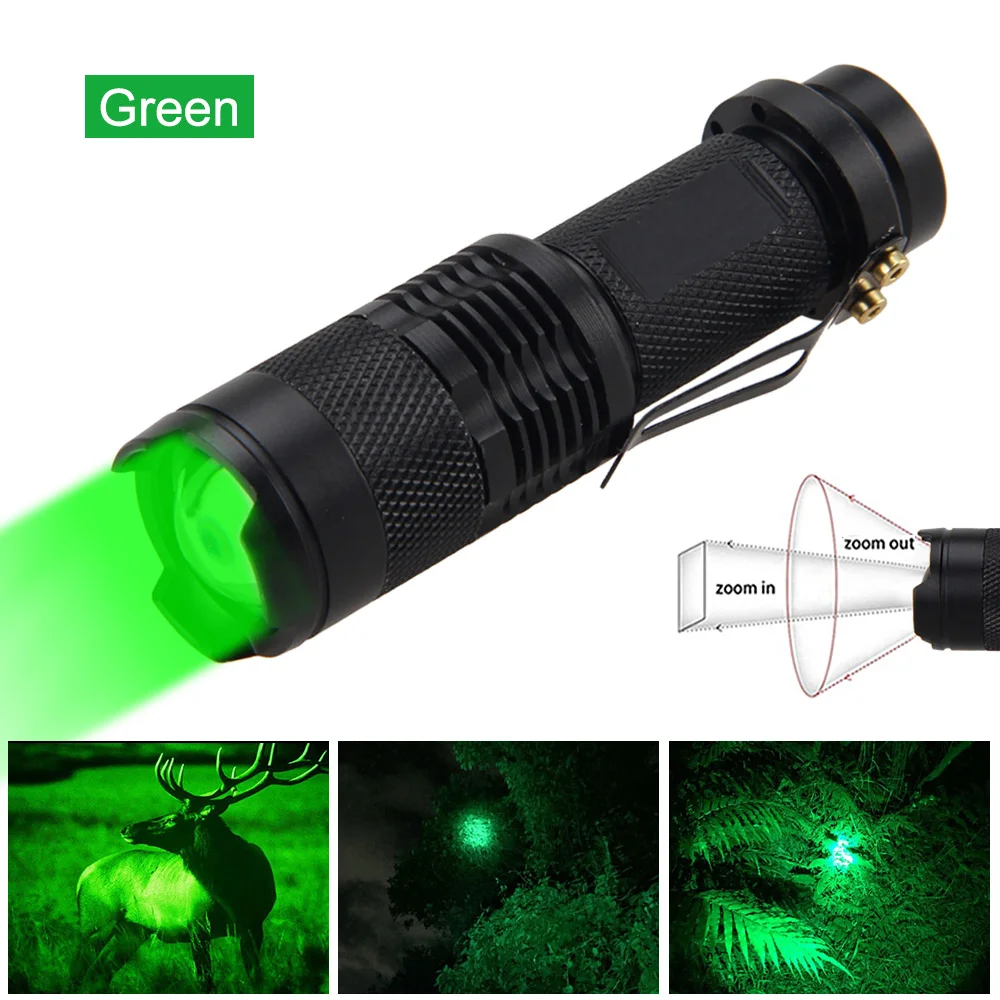 Vastfire Mini SK68 Zoomable 1200LM XPE LED Waterproof Flashlight Torch Lamp AA/14500 Powered Clip Pen Light Lamp 3 Modes Lantern