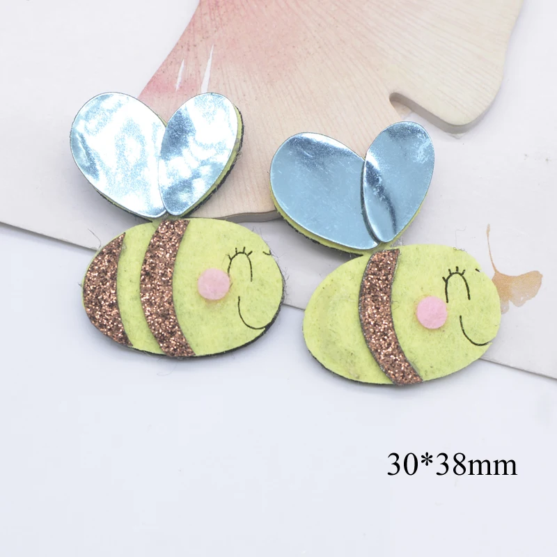 10Pcs Star Cat Rabbit Honeybee Koala Cactus Applique for DIY Clothes Hat Shoes Decor Patches Headwear Hair Clips Bow Accessories