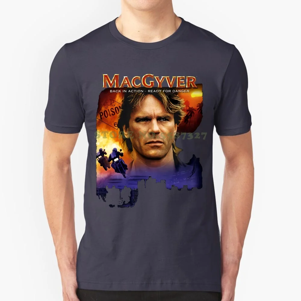 Cartoon Hip Hop Shirt Macgyver V7 , R.d Anderson , Poster , Tv Series , T Shirt ( Black ) All Sizes S To 5xl