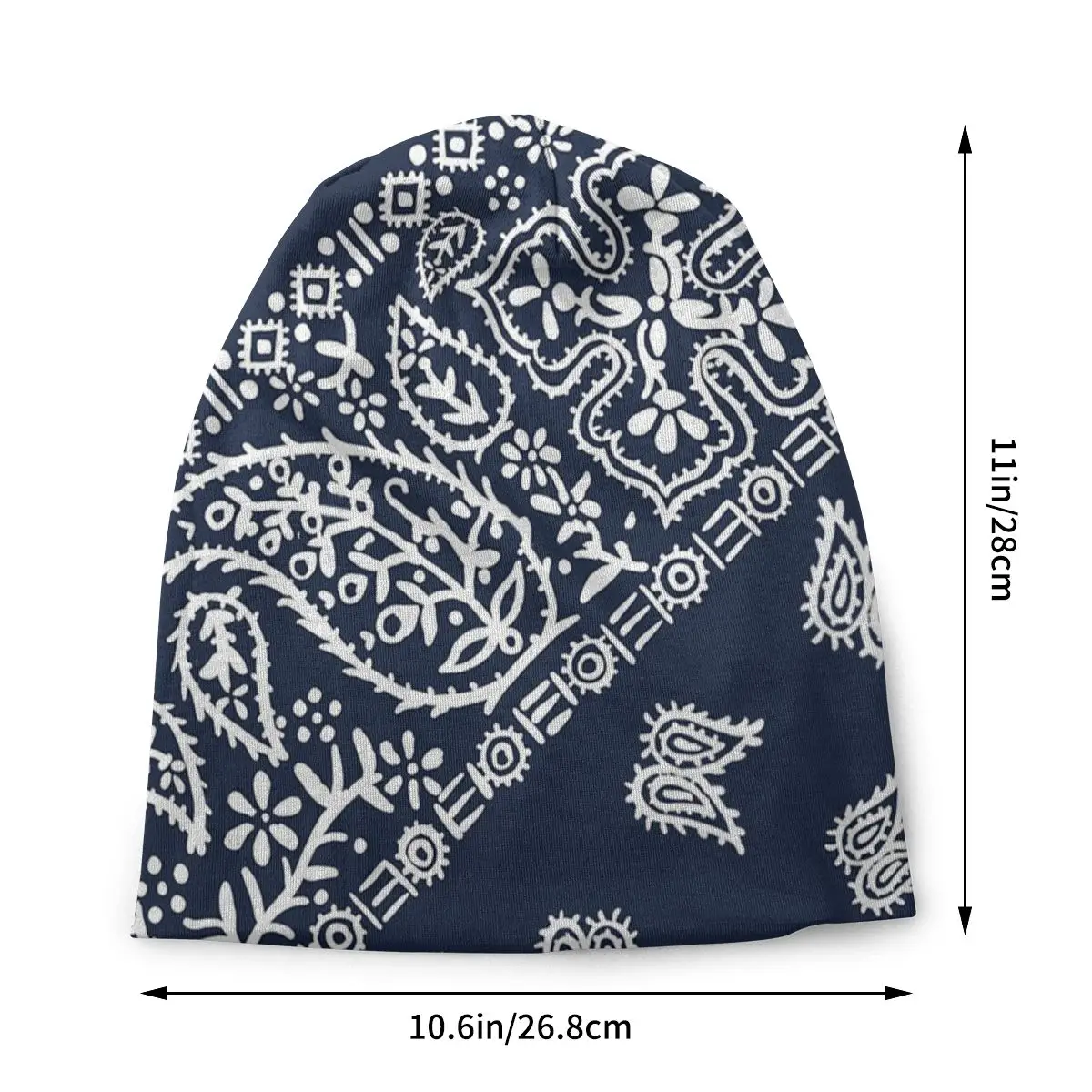 Bandana Pattern Cap Cool Outdoor Skullies Beanies Hat Unisex Adult Summer Dual-use Bonnet Knit Hat