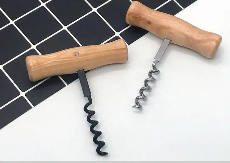 

100pcs Multifunctional Wine Bottle Opener Outdoor Wood Corkscrew Wine Bottle Opener Kitchen Tool