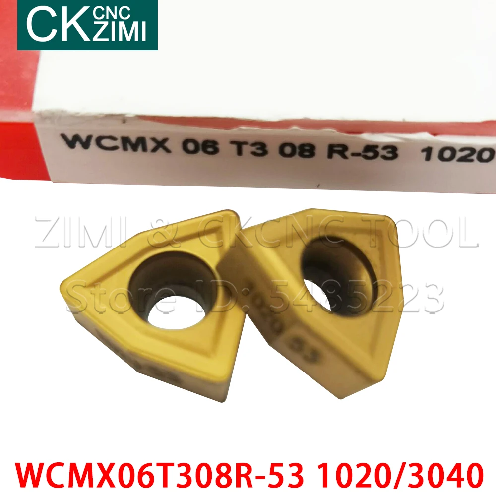 WCMX06T308R-53 1020 3040 WCMX06T308R BP010 CNC CarbideใบมีดWCMX 06T308เจาะเครื่องกลึงคาร์ไบด์แทรกUเจาะใบมีด