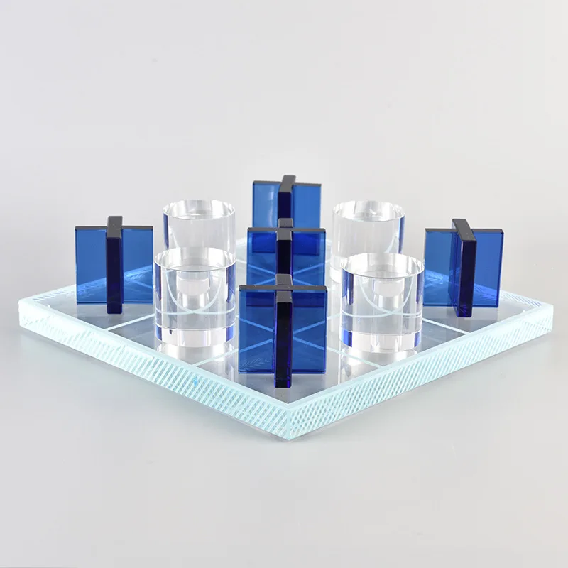 Modern Home Crystal Chess Italian Light Luxury Model Room studio Room Decoration pezzi di scacchi geometrici scacchiera nordica