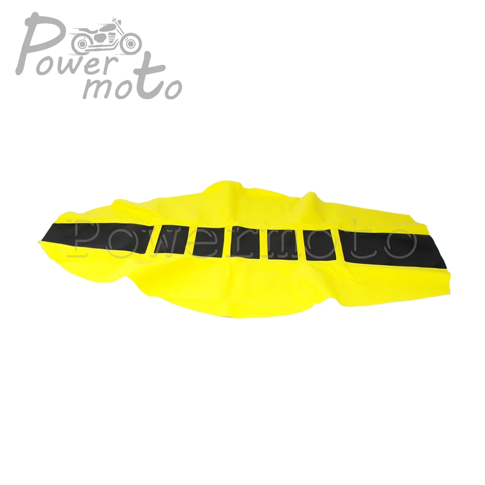 Off-road Dirt Bike Gripper Soft Seat Rubber Cover Yellow For Honda Yamaha Suzuki DRZ RMZ WR YZF TTR 85 125 150 250 426 450 500