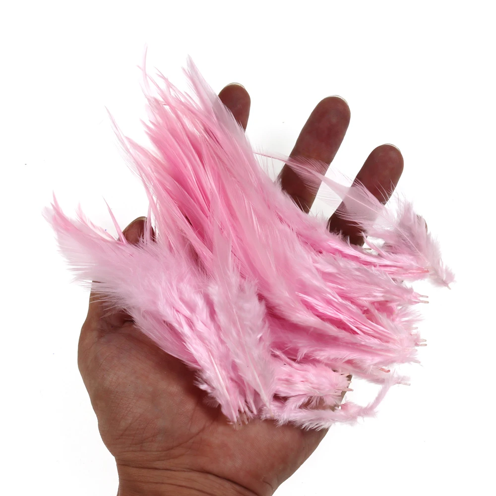 50 Stück Fliegenbindematerial: Natürliche Hühner-/Hahnsattelfedern für Streamer & Woolly Bugger Fliegen – Detail 9