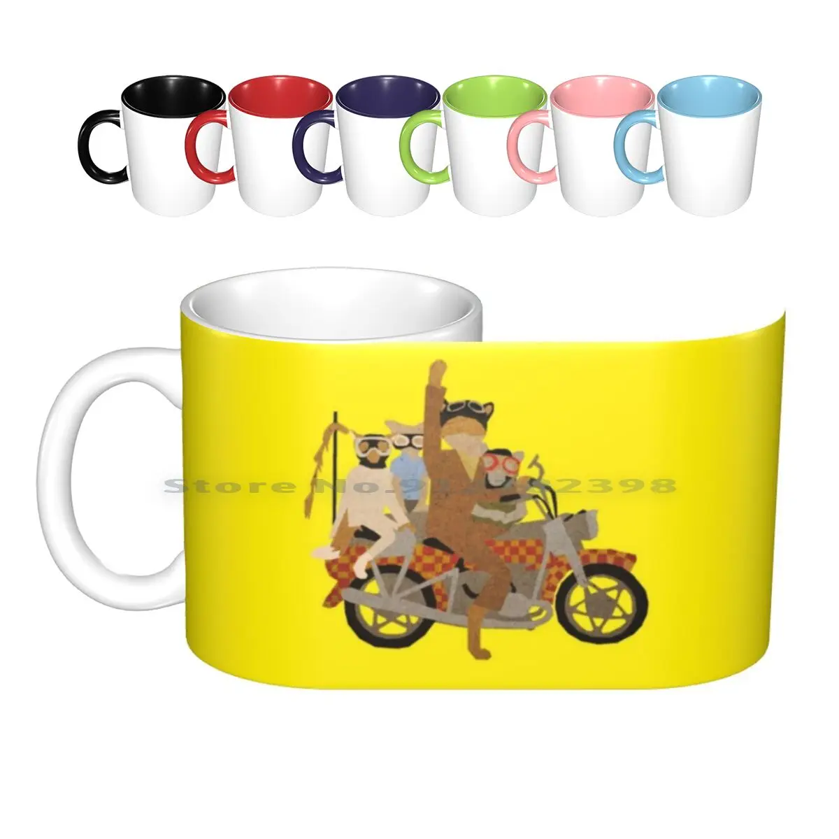 Fantastic Mr Motorcycle Ceramic Mugs Coffee Cups Milk Tea Mug Fantastic Mr Fox Wes Anderson Motorcycle Roald Dahl Cardboard