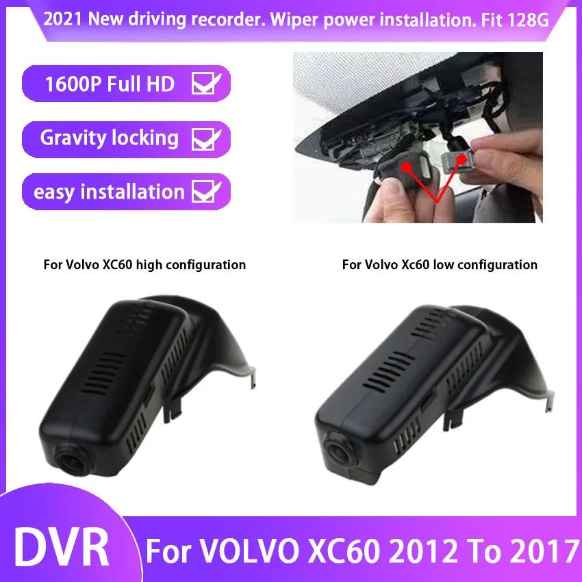 

New ! Easy to install Car DVR Video Recorder Dash Cam Camera For VOLVO XC60 2012 To 2017 high quality Night vision hd 1600P