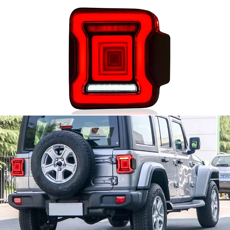 Tail Light Taillights for Jeep Wrangler 2018 2019 2020 Trailer Rear Lights Led Stop Signal for Cars Fog Lamp Brake Reverse Light