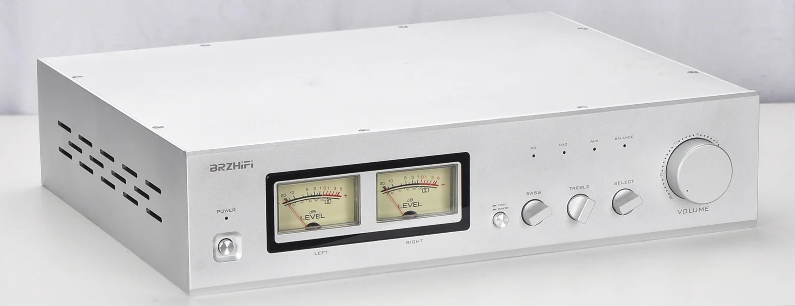 Big space Full Aluminum electronic tube amplifier enclosure 4310 vu meter shown preamplifier chassis with Volume knob