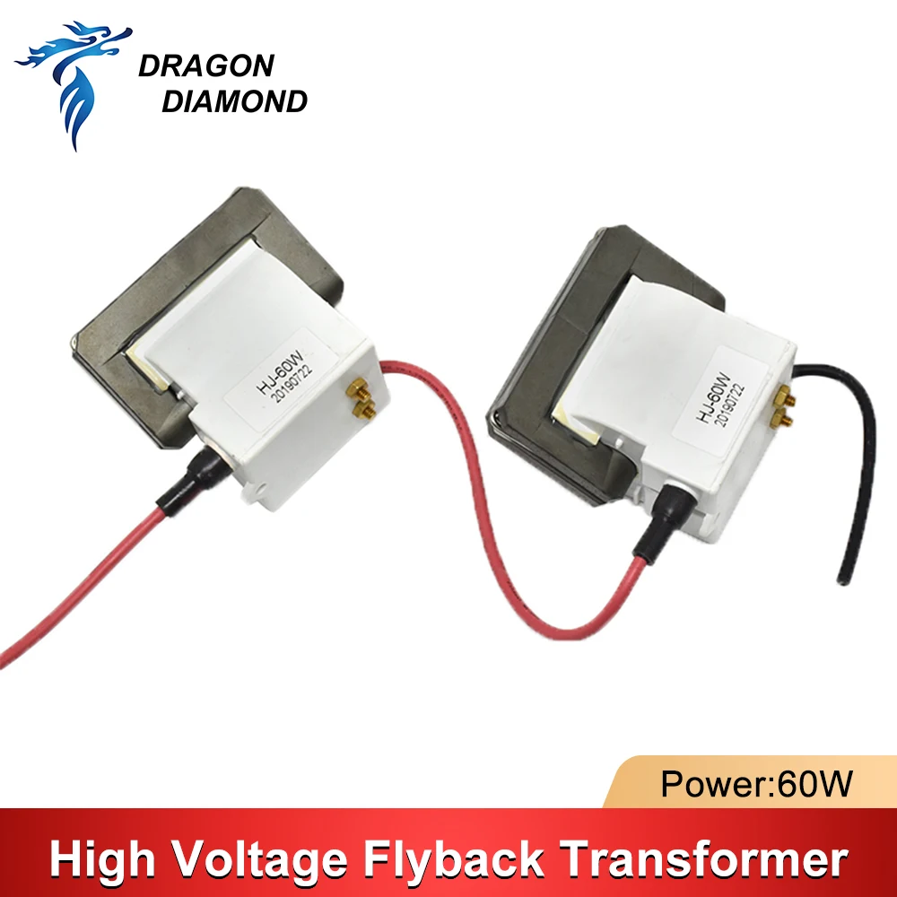 

DRAGON DIAMOND 60W High Voltage Flyback Transformer For MYJG HY Series CO2 Laser Power Supply Engraving Cutting Machine