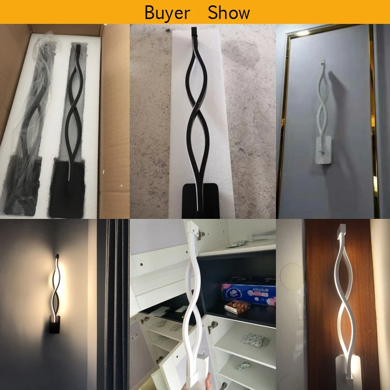 Modern LED 16W Wall Lamps Living Bed Room Bedside Sconce Black White Light Aisle Lighting Decoration Fixture Luminaria Wandlamp