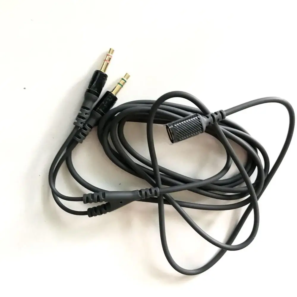 جديد الإناث الحبل إلى 2 الذكور 3.5 مللي متر الذهب مطلي سماعة Mic الصوت كابل ل SteelSeries Arctis 3 5 7 برو الألعاب سماعة