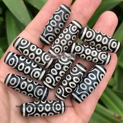 3pcs Around 28-30mm Many patterns Black Tibet Dzi Agat,Lucky Symbol,Powerful Amulet,For DIY Jewelry Making !