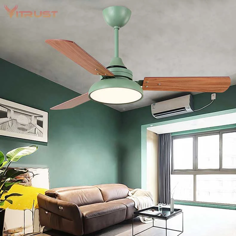 Imagem -04 - Ventilador de Teto Silencioso Criativo com Luz Led Lustre Nórdico Simples Home Living Room And Bedroom